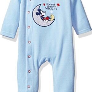 Disney Blue and Red Footies with Moon Design NWOT